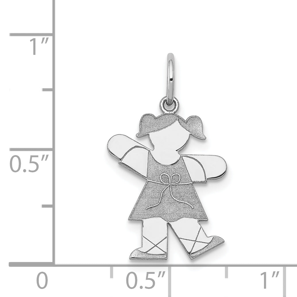 14k White Gold 14k White Gold Kid Charm