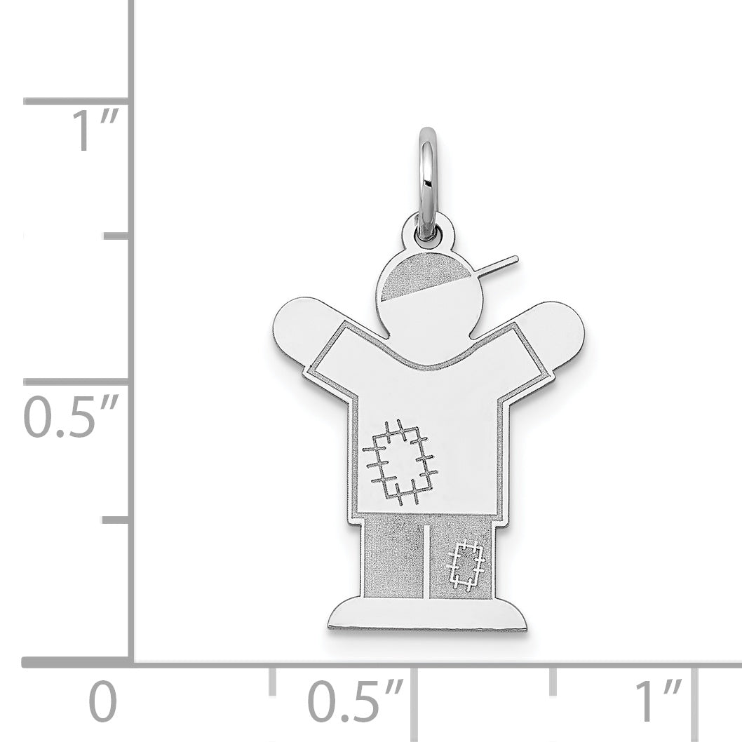 14k White Gold 14k White Gold Kid Charm