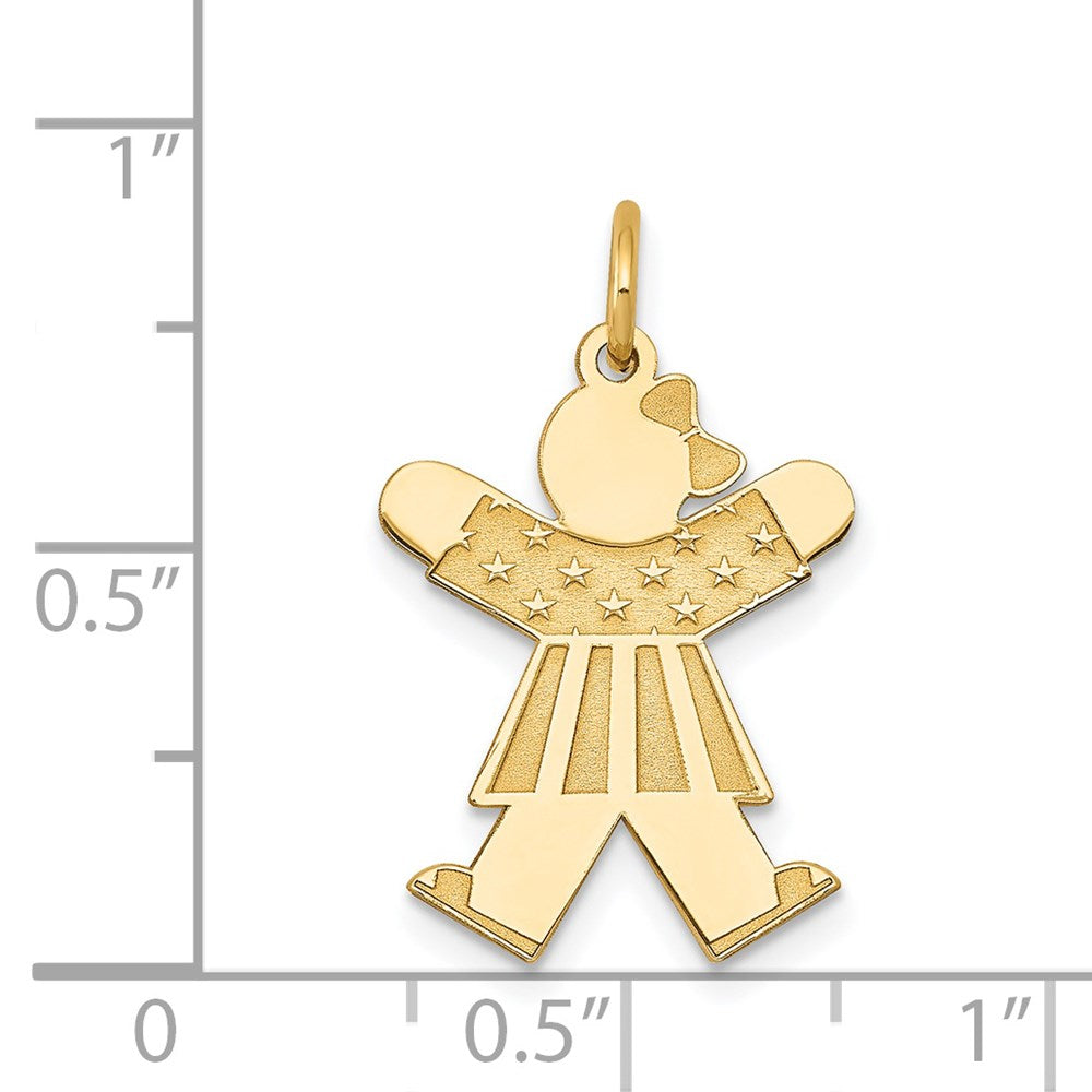 14K Yellow Gold Kid Charm