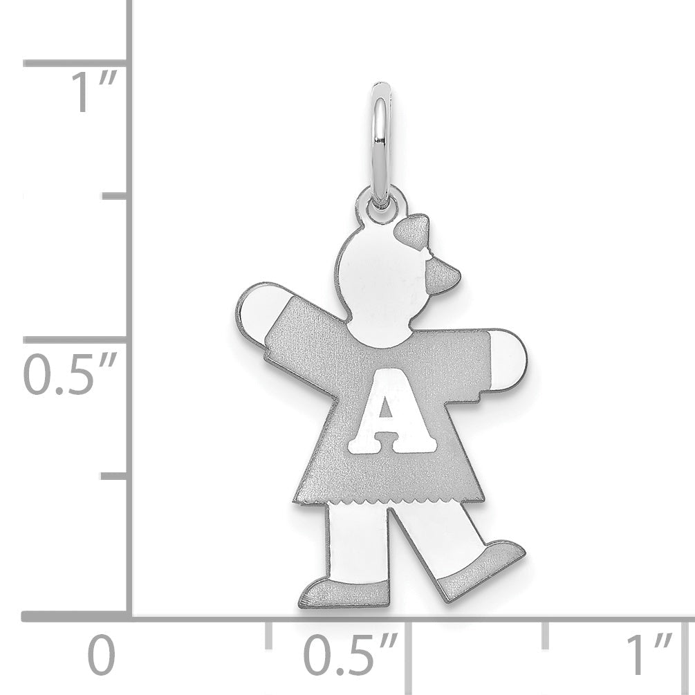 14K White Gold Kid Charm