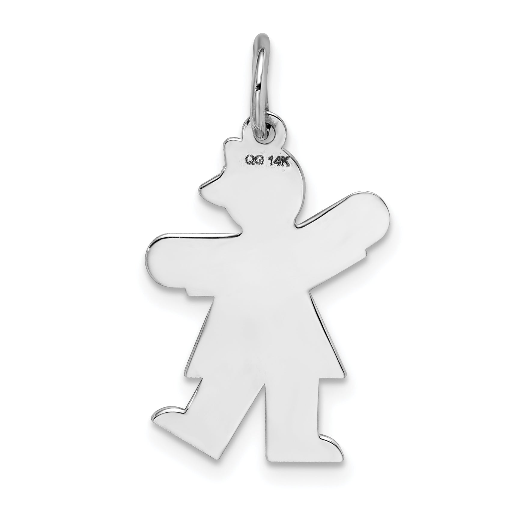 14k White Gold 14k White Gold Kid Charm