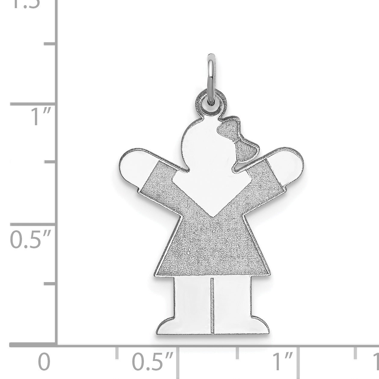 Sterling Silver Rhodium Plated Love Kid Charm