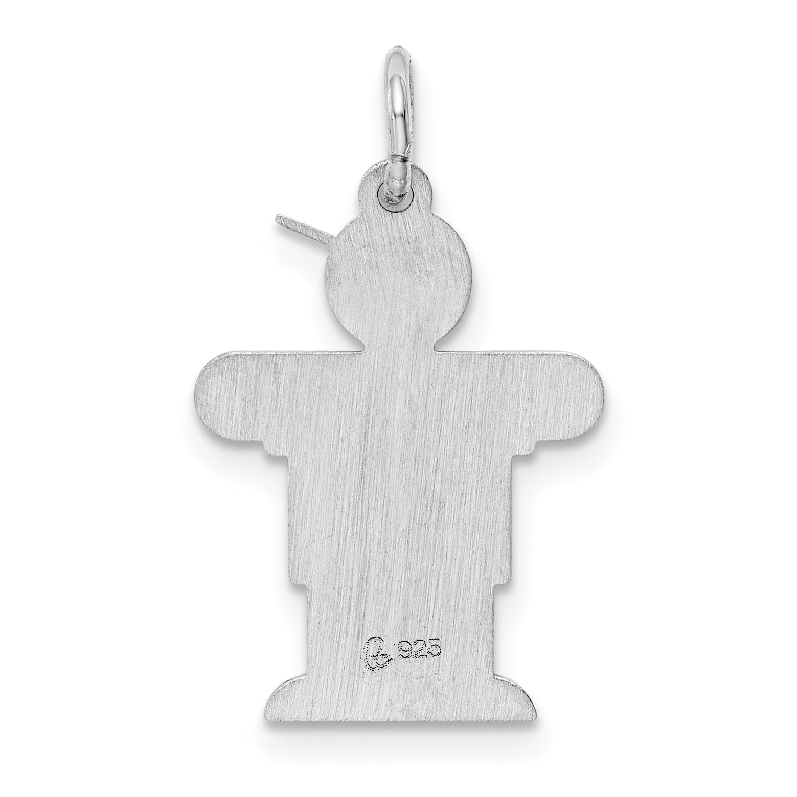 Sterling Silver Rhodium Plated Kid Charm