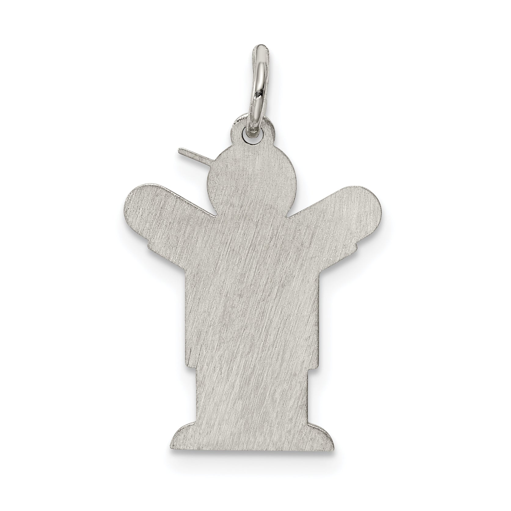 Sterling Silver Rhodium Plated Kid Charm