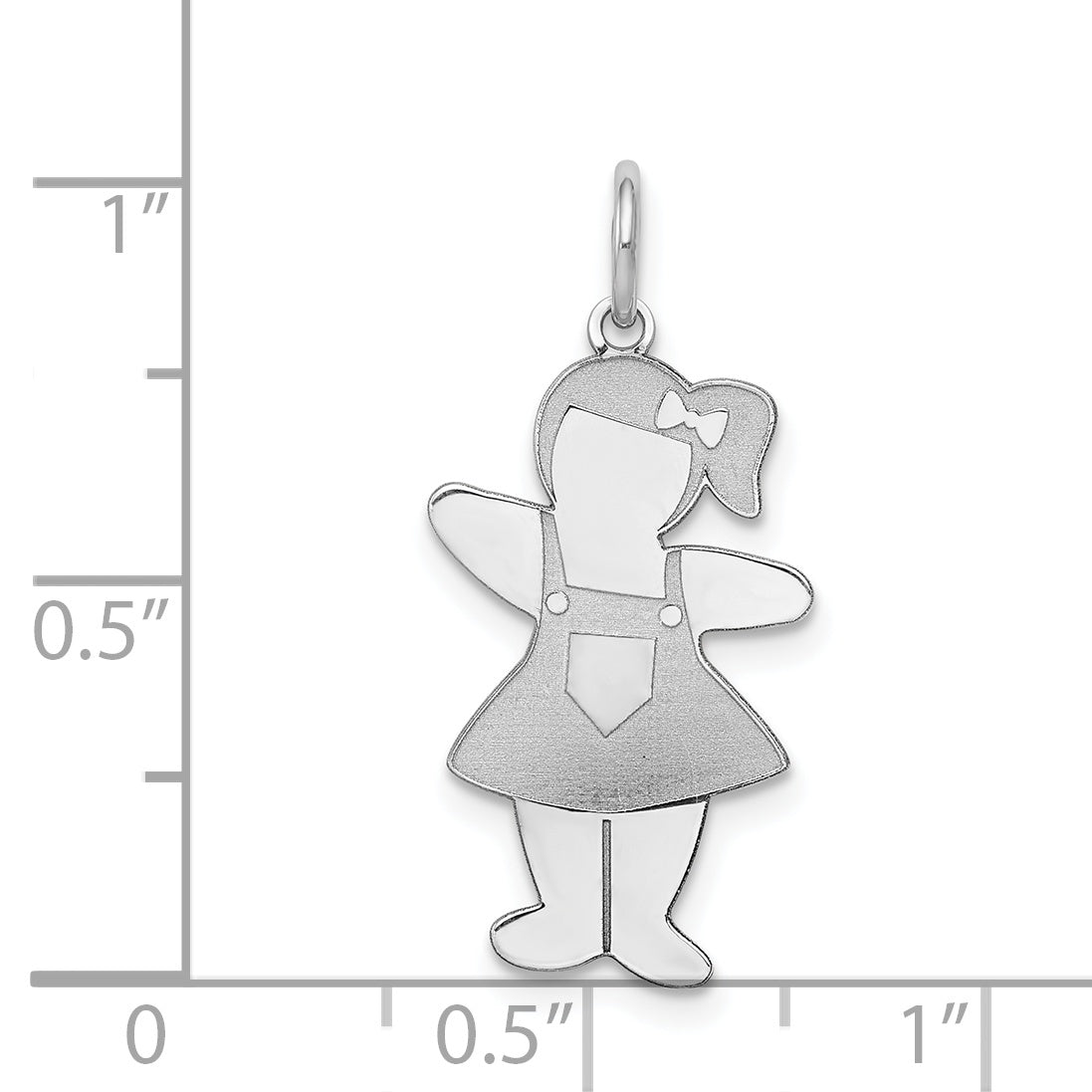 Sterling Silver Rhodium Plated Pocket Sized Cuddle Charm