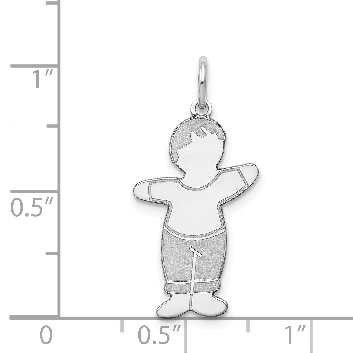 Sterling Silver Rhodium Plated Momma'S Boy Cuddle Charm