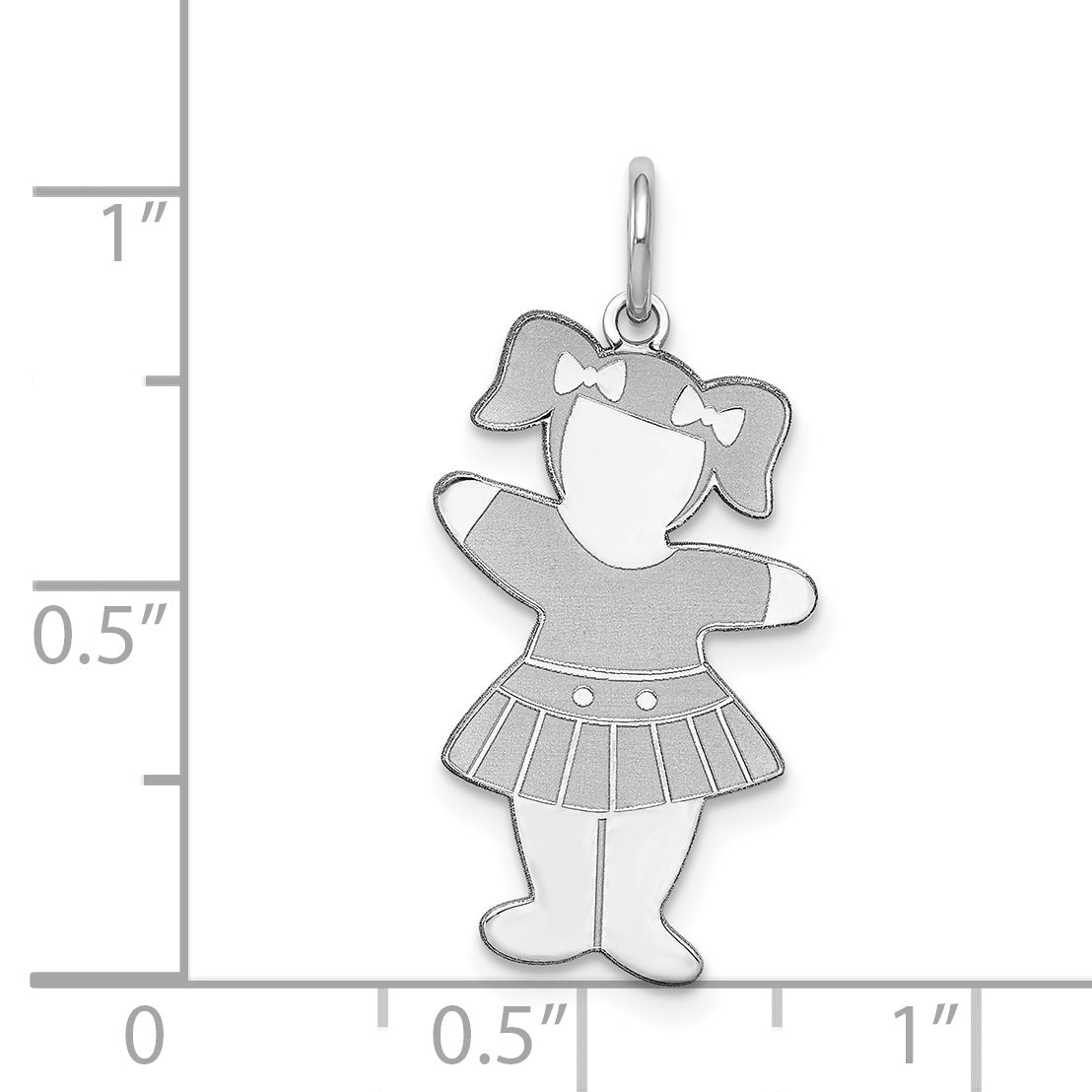 Sterling Silver Rhodium Plated Back To School Cuddle Charm