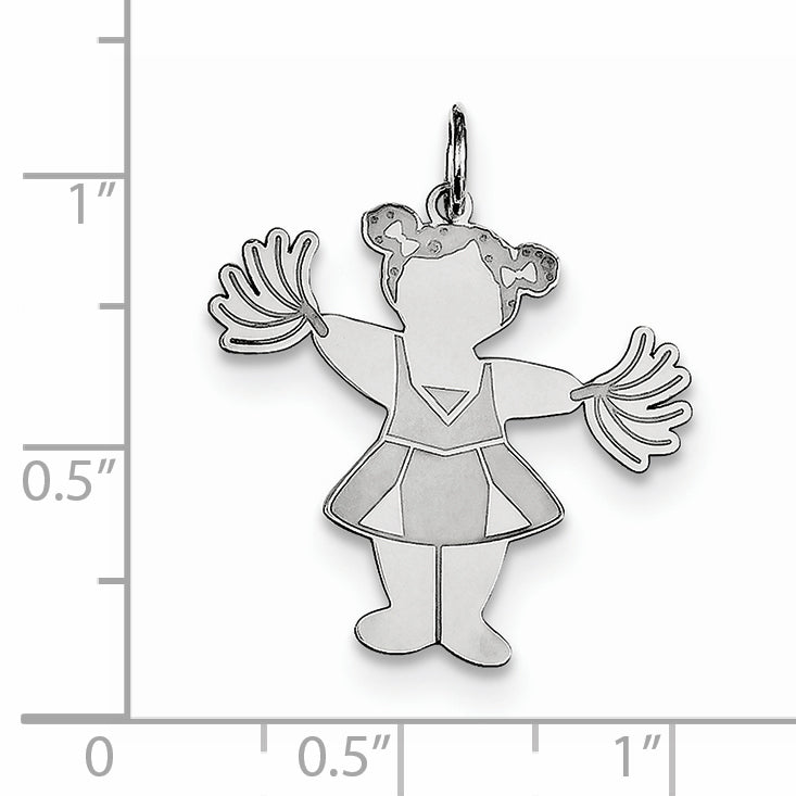 Sterling Silver Rhodium Plated Pom Cuddle Charm