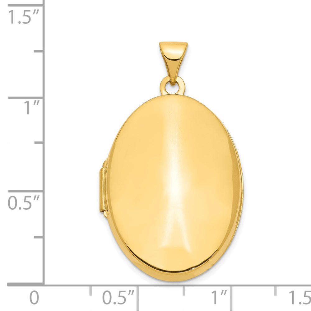 14k Yellow Gold 14k Polished Domed Oval Locket