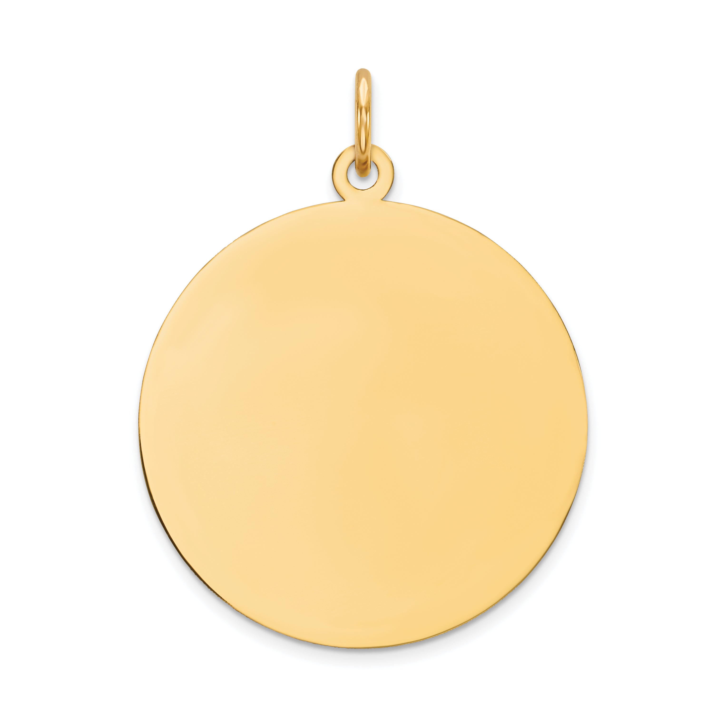 10K Yellow Gold Round Disc Charm