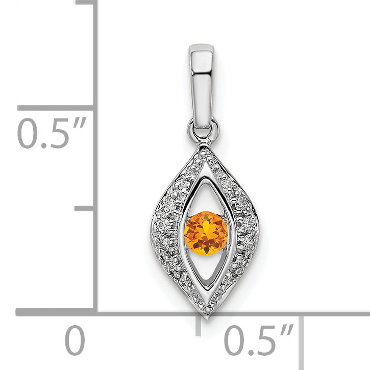 14k White Gold 14K White Gold Family Jewelry Diamond Semi-Set Pendant