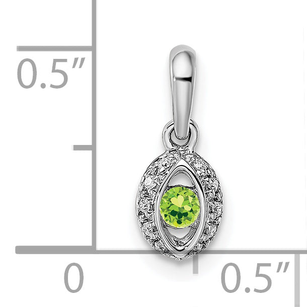 14k White Gold 14K White Gold Family Jewelry Diamond Semi-Set Pendant