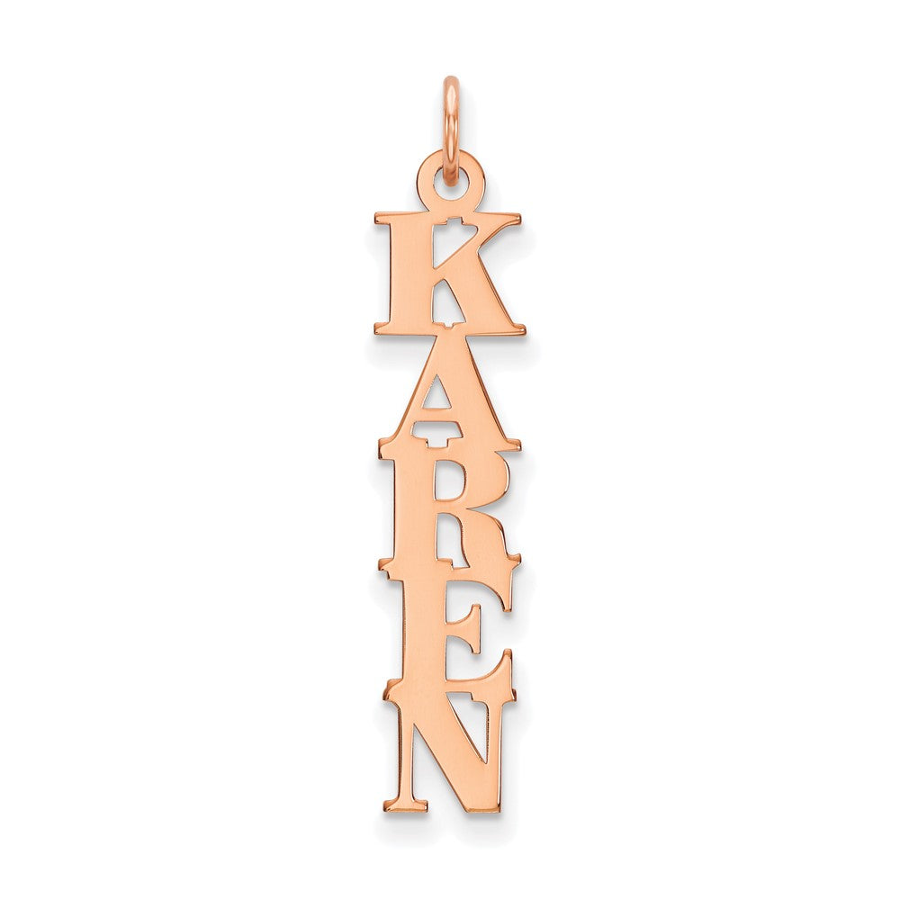 14K Rose Gold Name Plate Charm