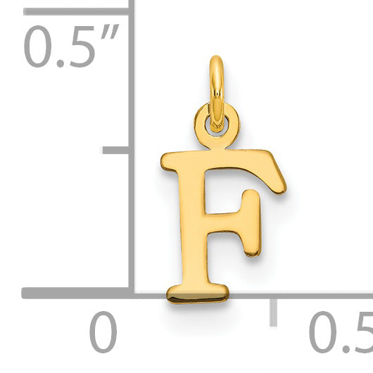 14k Yellow Gold 14ky Cutout Letter F Initial Pendant