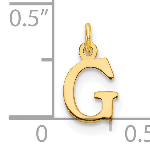 14K Yellow Gold 14Ky Cutout Letter G Initial Pendant