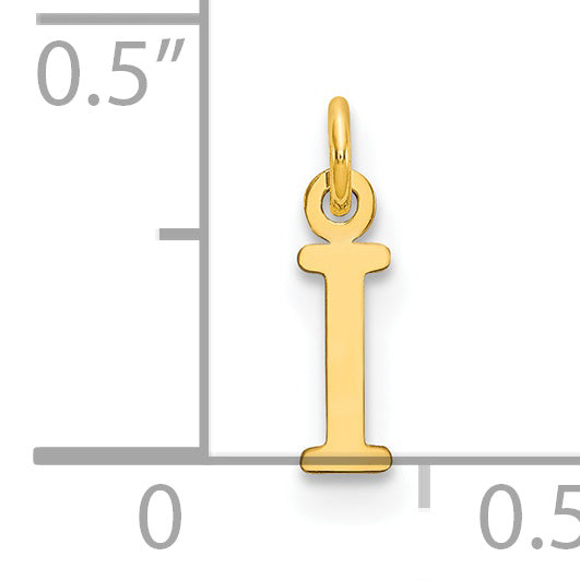 14k Yellow Gold 14ky Cutout Letter I Initial Pendant