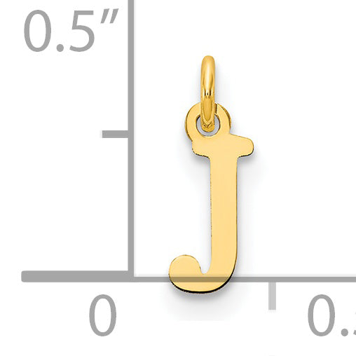 14k Yellow Gold 14ky Cutout Letter J Initial Pendant
