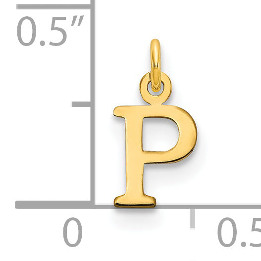 14k Yellow Gold 14ky Cutout Letter P Initial Pendant