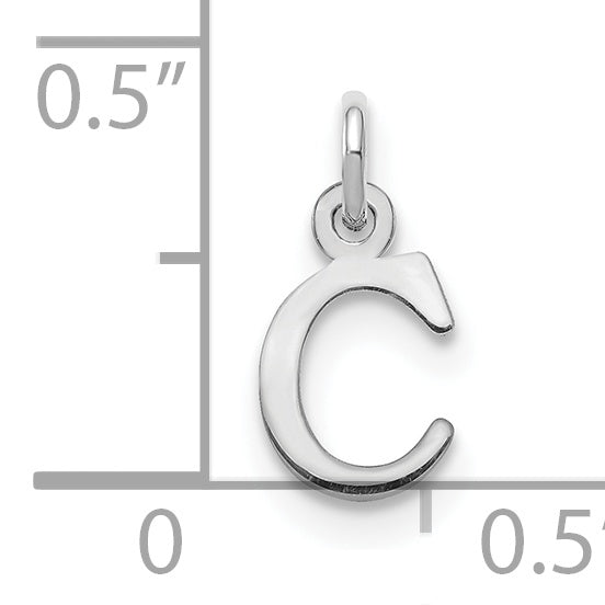 10K White Gold 10Kw Cutout Letter C Initial Charm
