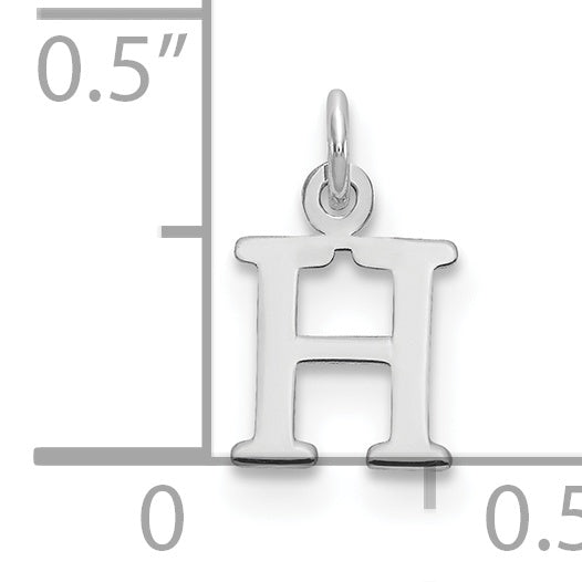 14k White Gold 14kw Cutout Letter H Initial Pendant
