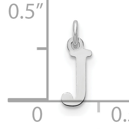 10K White Gold 10Kw Cutout Letter J Initial Charm