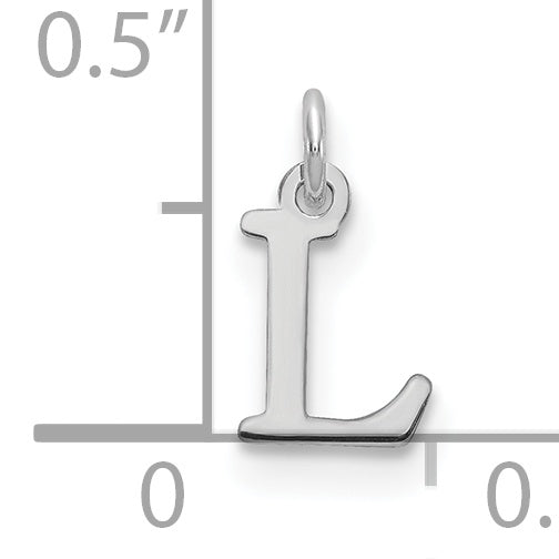 10K White Gold 10Kw Cutout Letter L Initial Charm