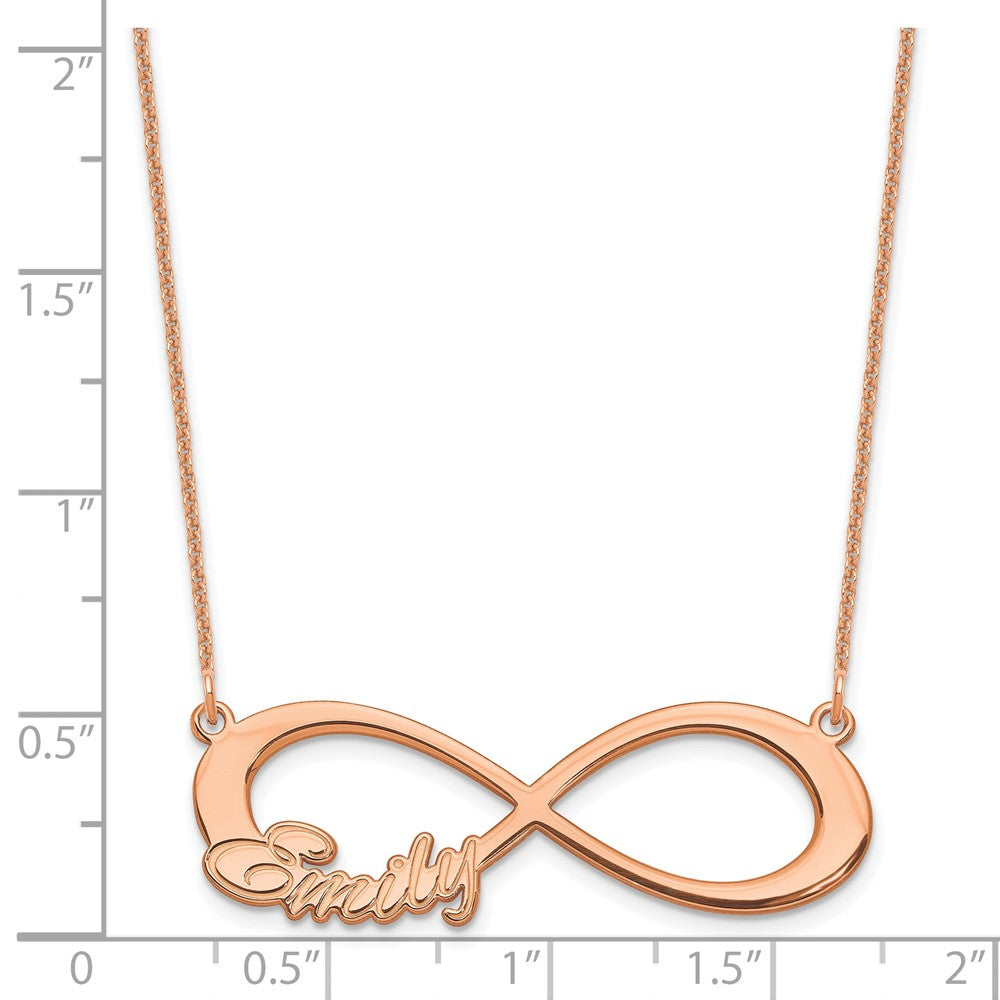 14K Rose Gold 1 Name Infinity Necklace