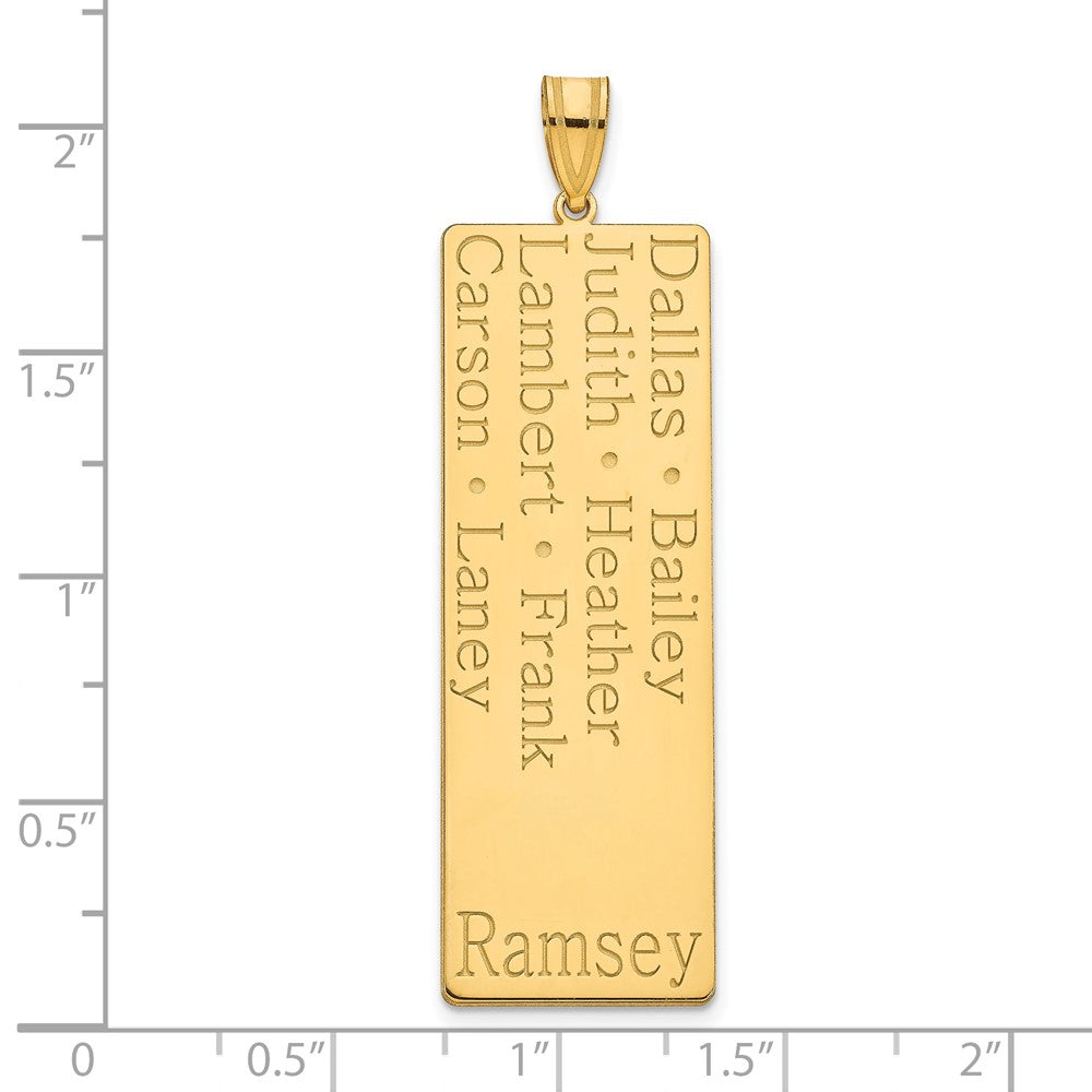 14K Yellow Gold 8 Name Family Pendant