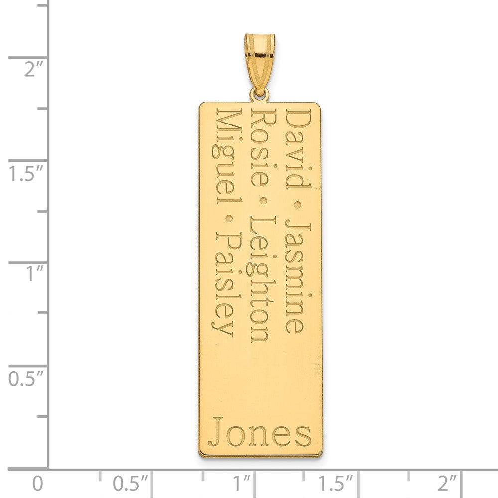 14K Yellow Gold 6 Name Family Pendant