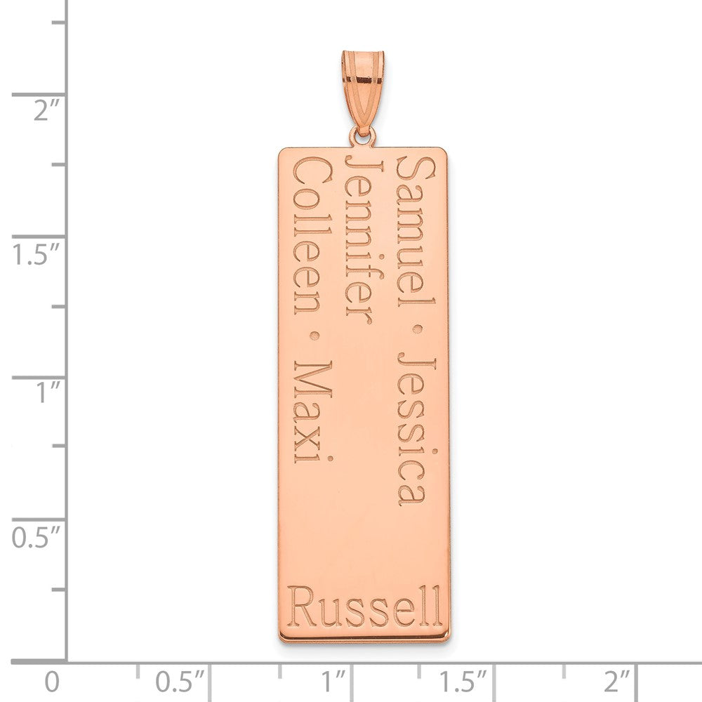 14K Rose Gold 5 Name Family Pendant