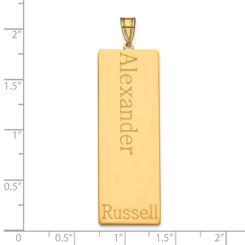 Gold Plated Sterling Silver/Gold 1 Name Family Pendant