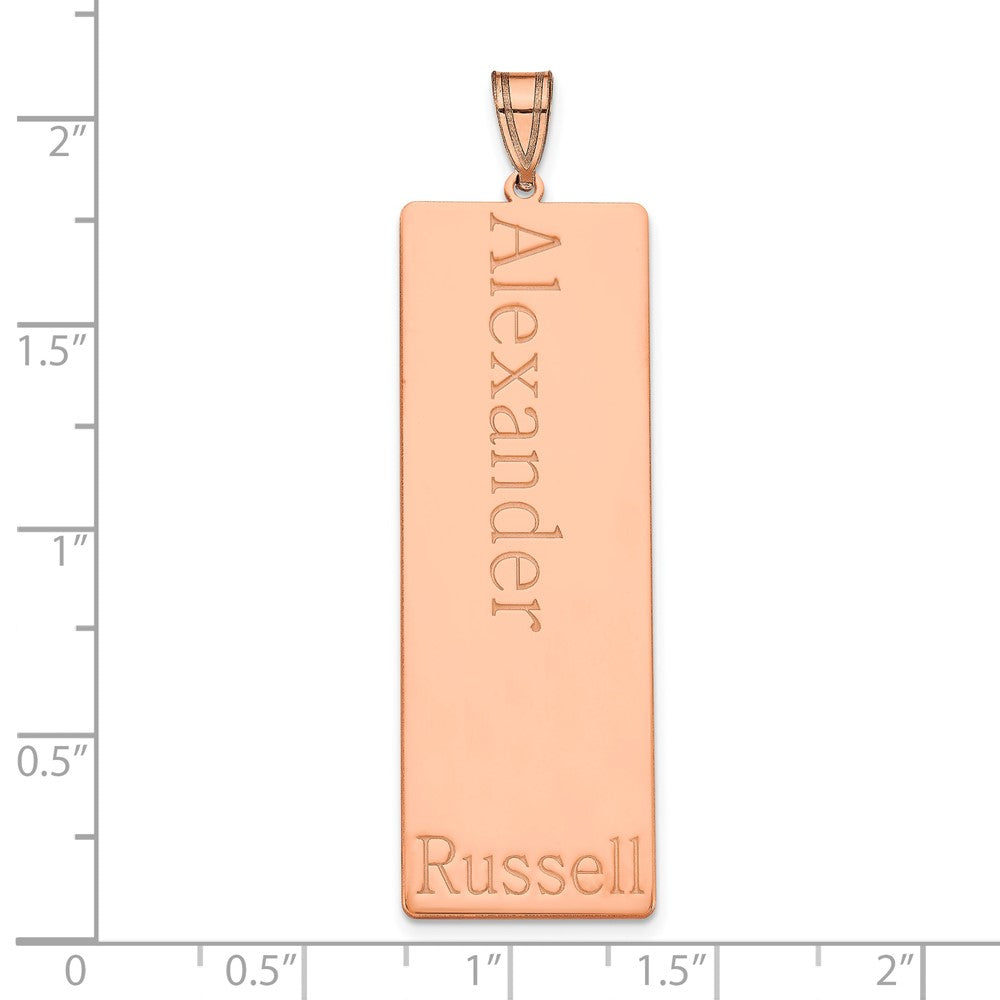 14K Rose Gold 1 Name Family Pendant