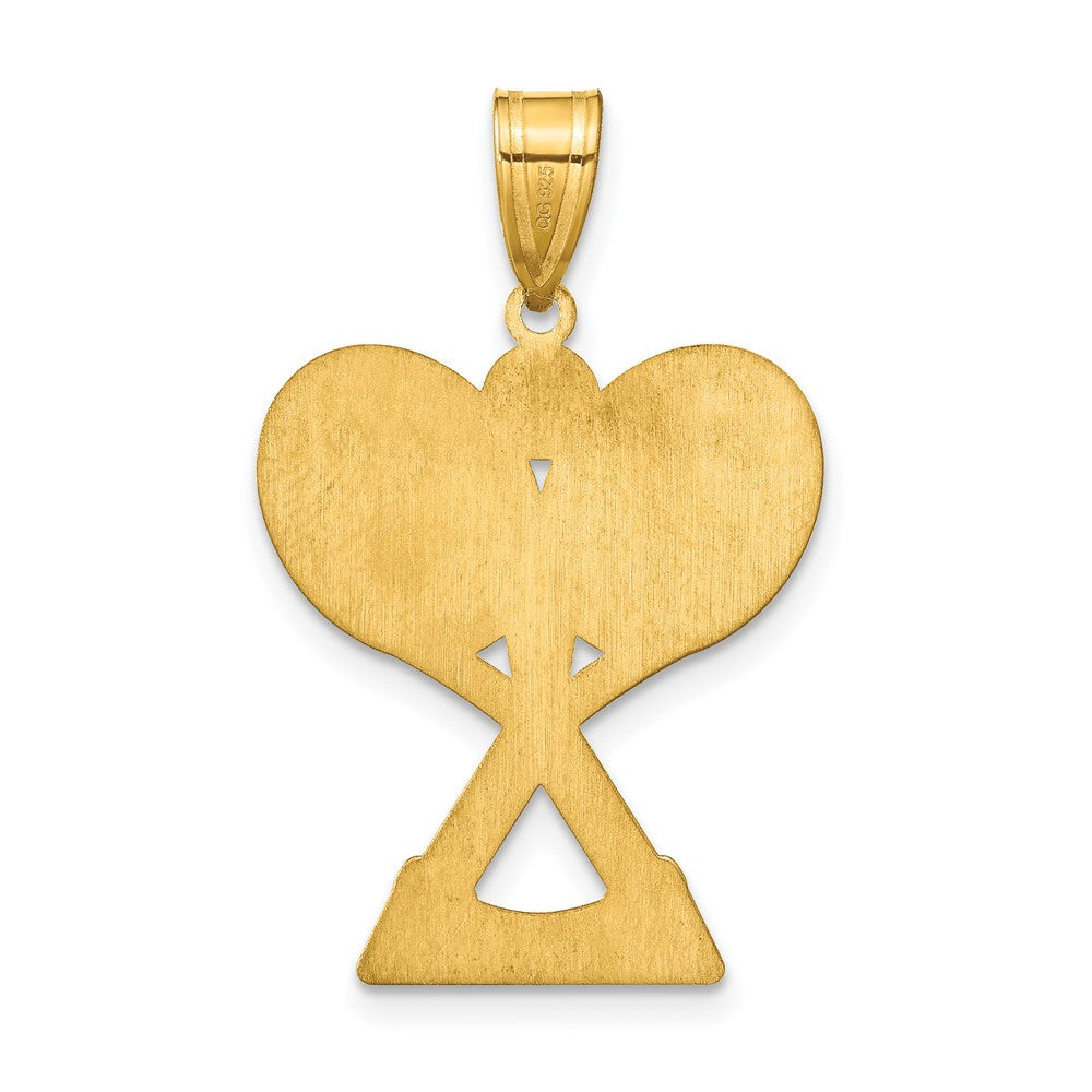 14K Yellow Gold Personalized Tennis Pendant