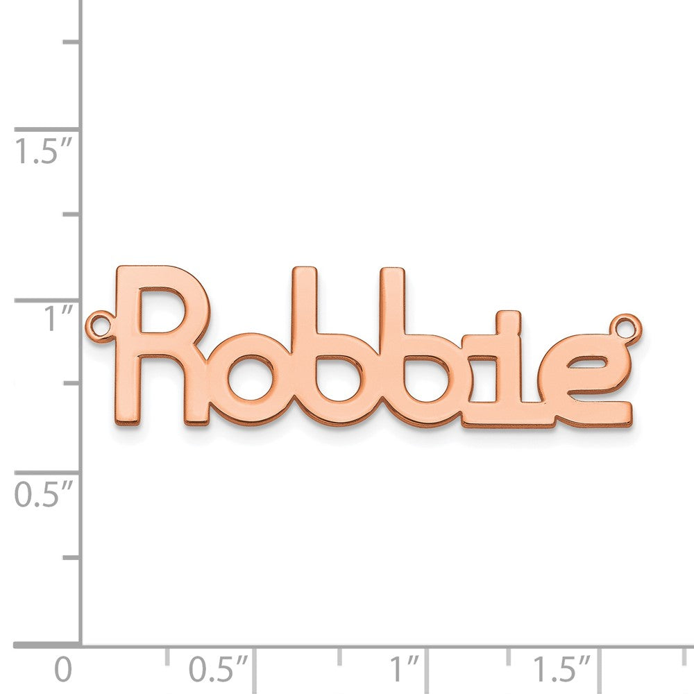 14K Rose Gold Polished Name Plate