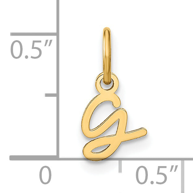 14k Yellow Gold 14KY Upper case Letter G Initial Charm