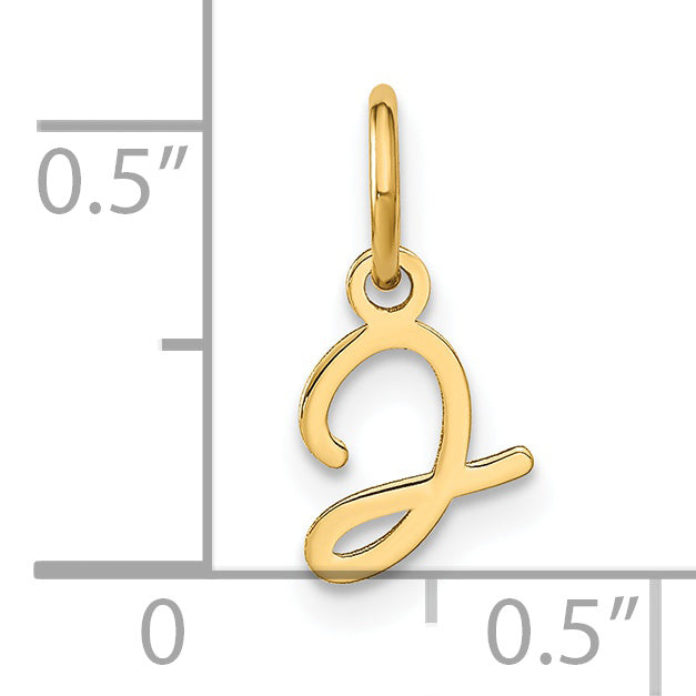 14k Yellow Gold 14KY Upper case Letter J Initial Charm