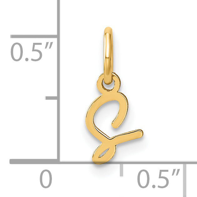 14k Yellow Gold 14KY Upper case Letter S Initial Charm