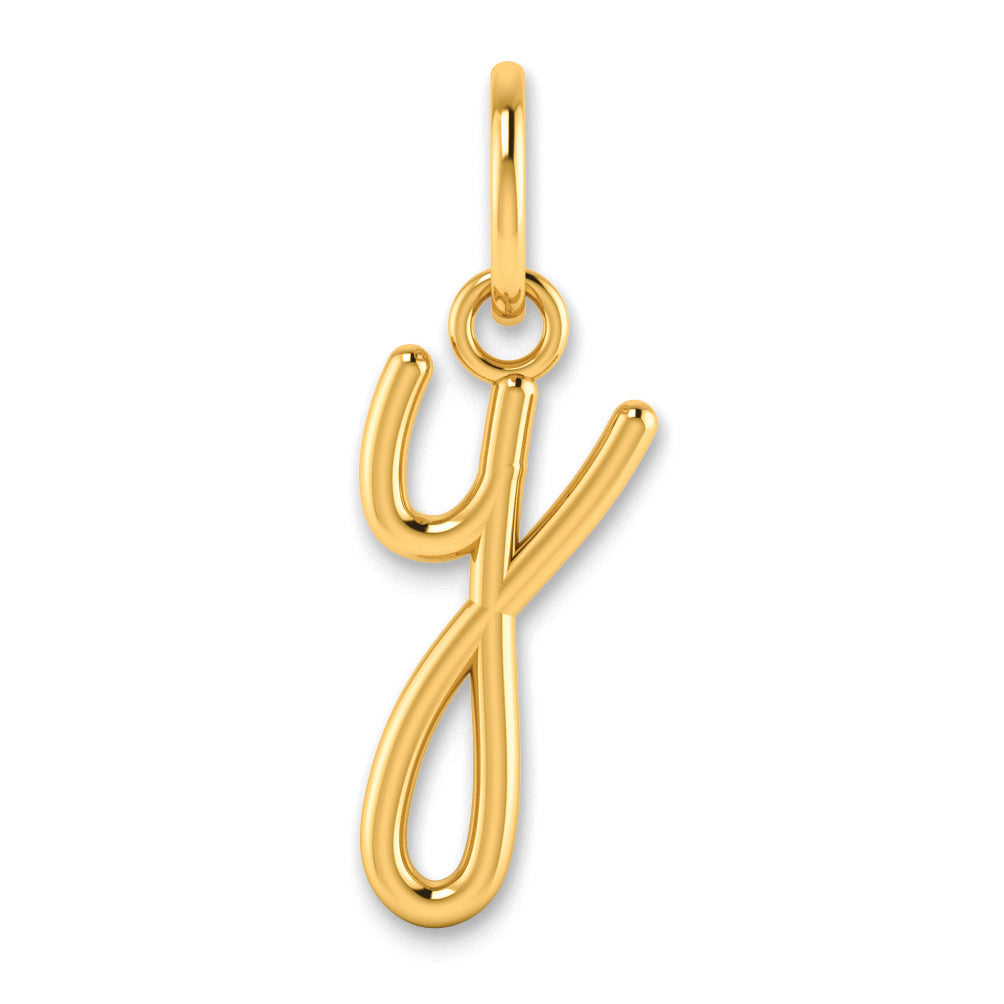 14k Yellow Gold 14KY Lower case Letter Y Initial Charm