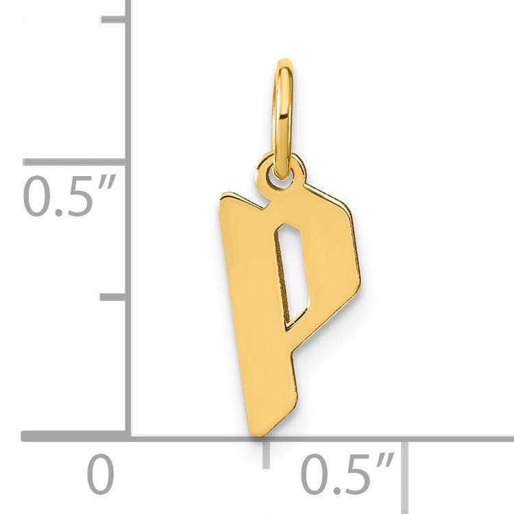 14k Yellow Gold 14KY Letter P Initial Pendant