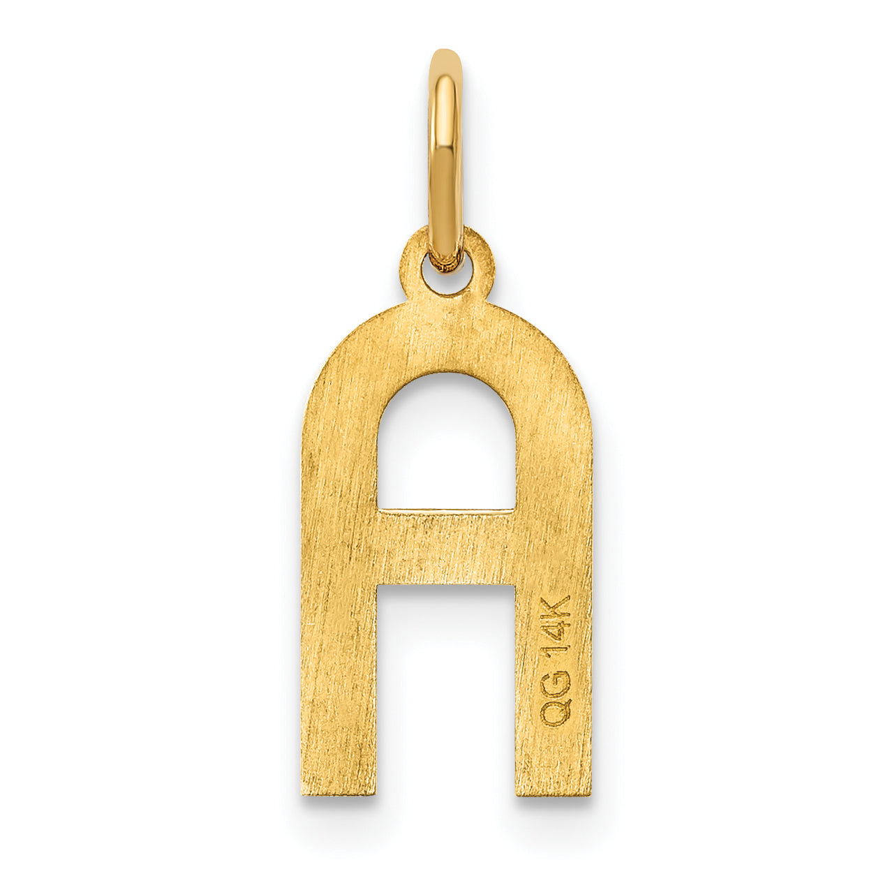 14k Yellow Gold 14ky Letter A Initial Pendant