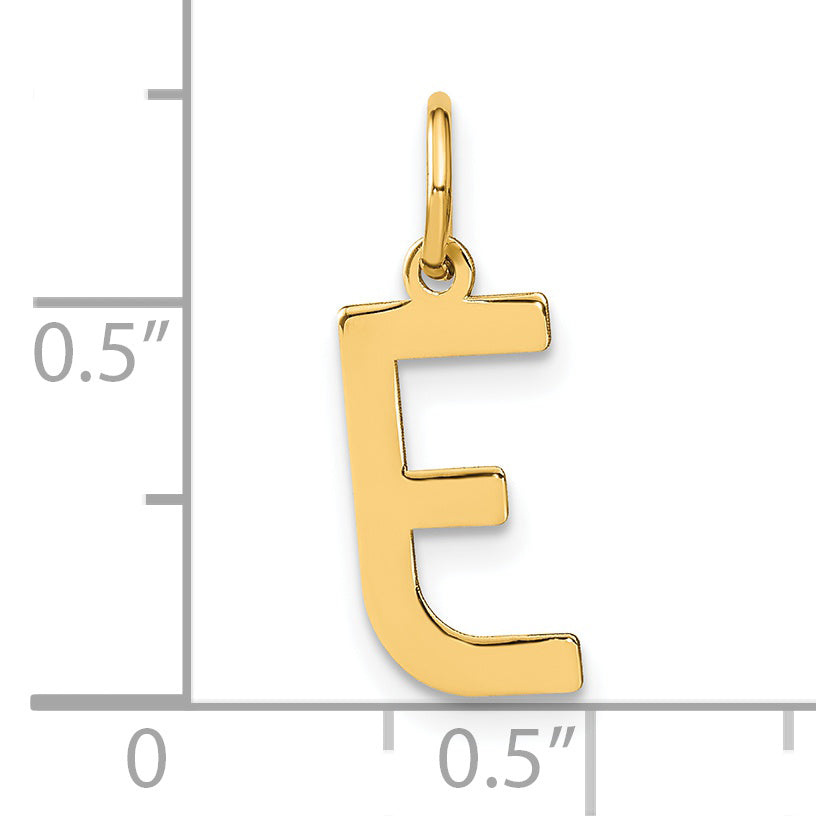 14k Yellow Gold 14ky Letter E Initial Pendant