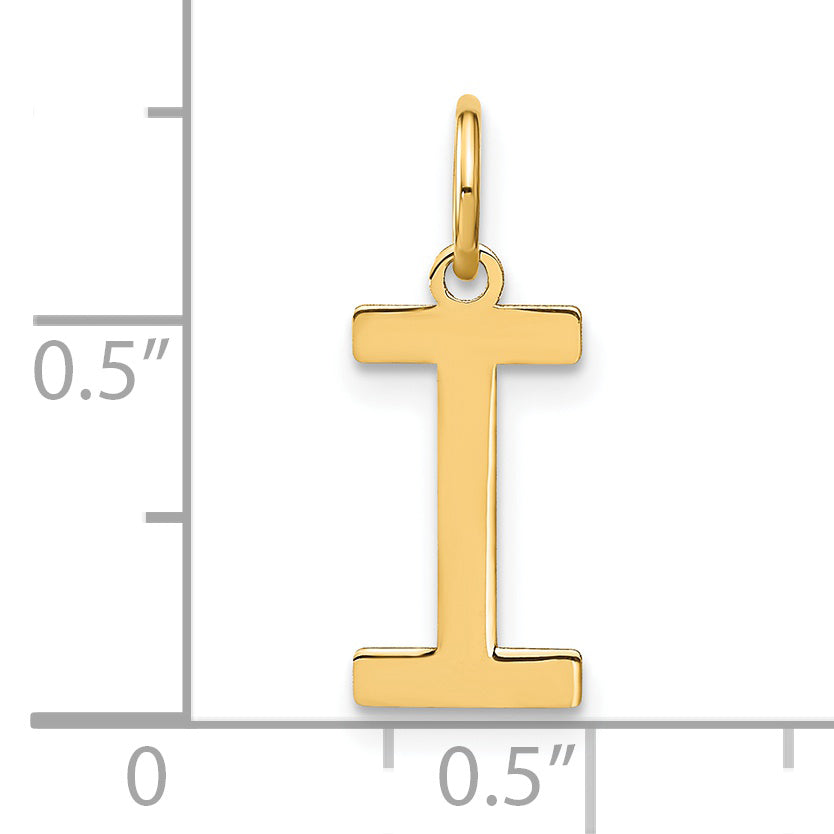 14k Yellow Gold 14ky Letter I Initial Pendant