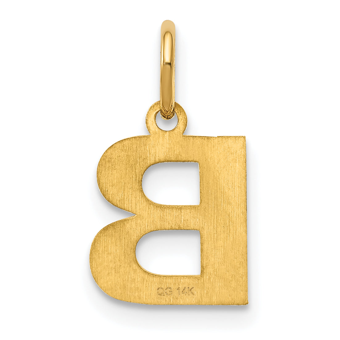 14k Yellow Gold 14ky Letter B Initial Pendant