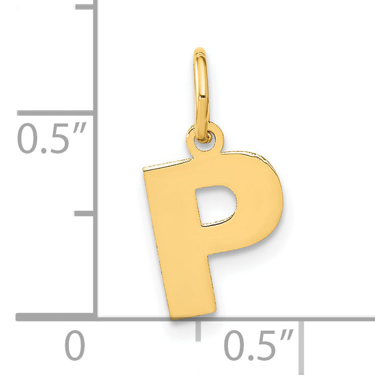 14k Yellow Gold 14ky Letter P Initial Pendant