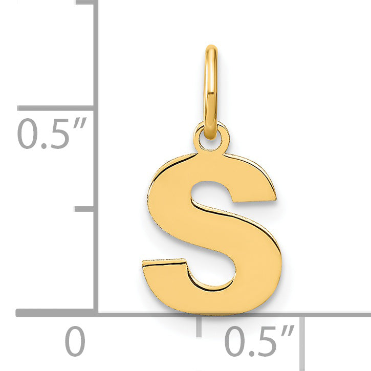 14k Yellow Gold 14ky Letter S Initial Pendant