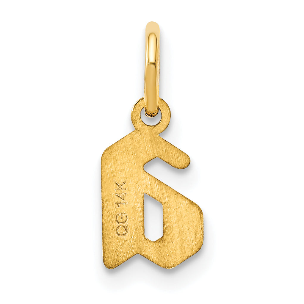 14k Yellow Gold 14KY Lower case Letter A Initial Pendant