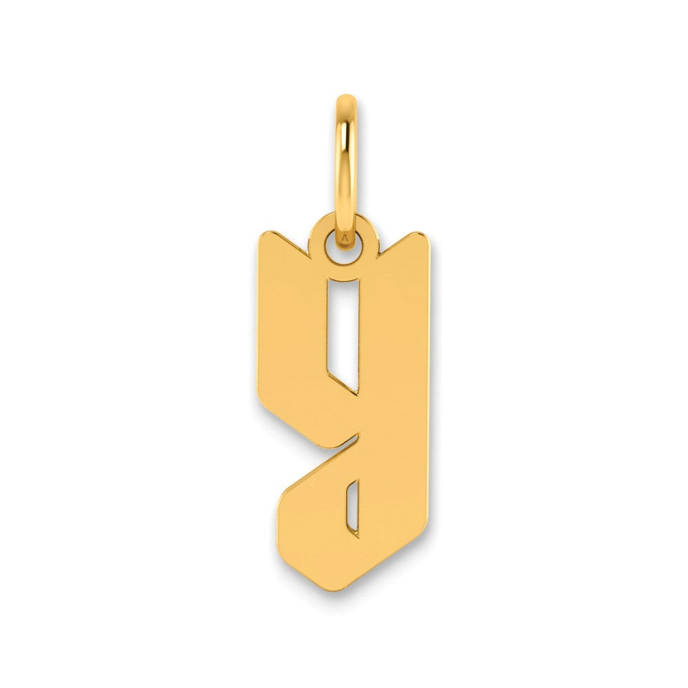 14K Yellow Gold 14Ky Lowercase Letter Y Initial Pendant