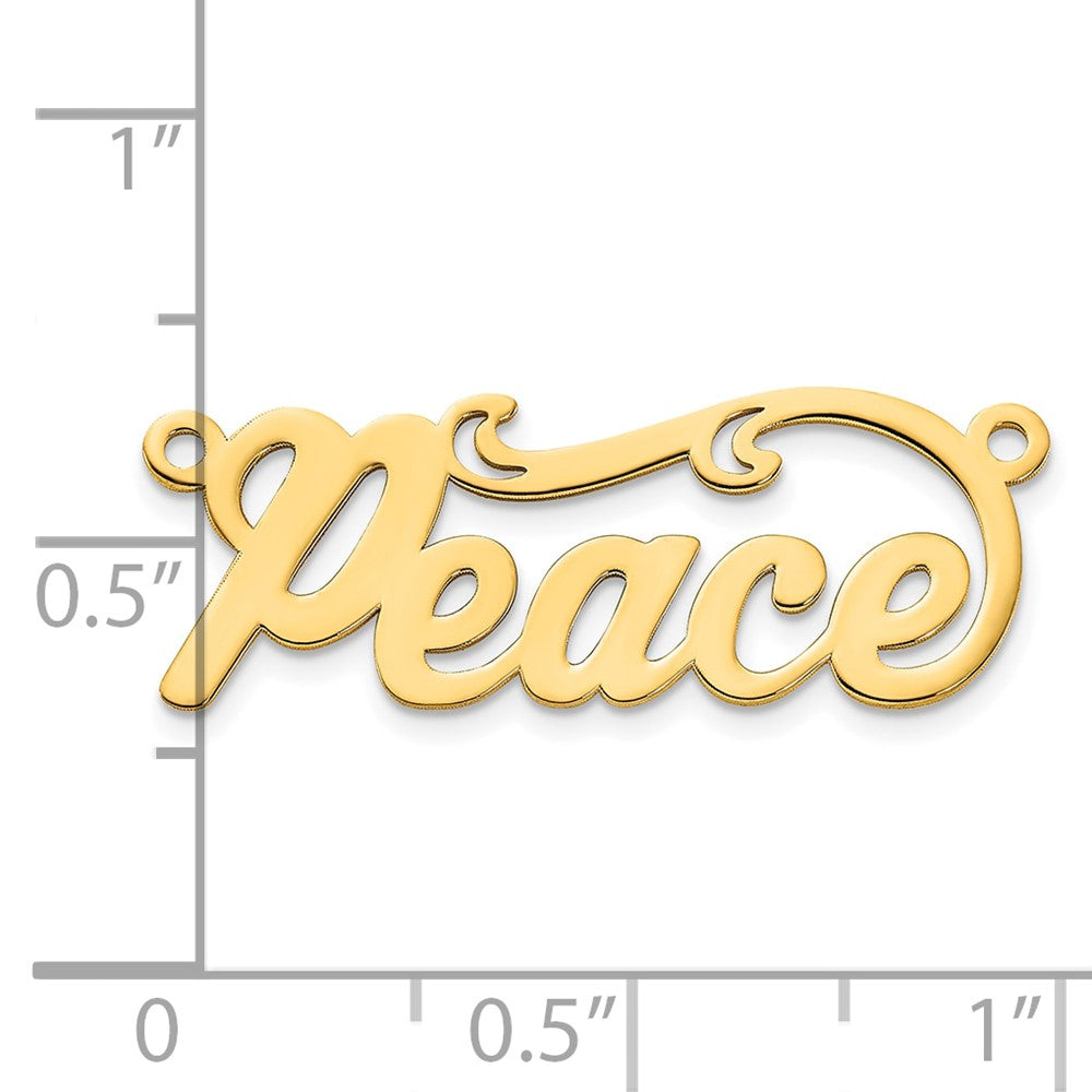 Gold Plated Sterling Silver/Gold Polished Name Plate