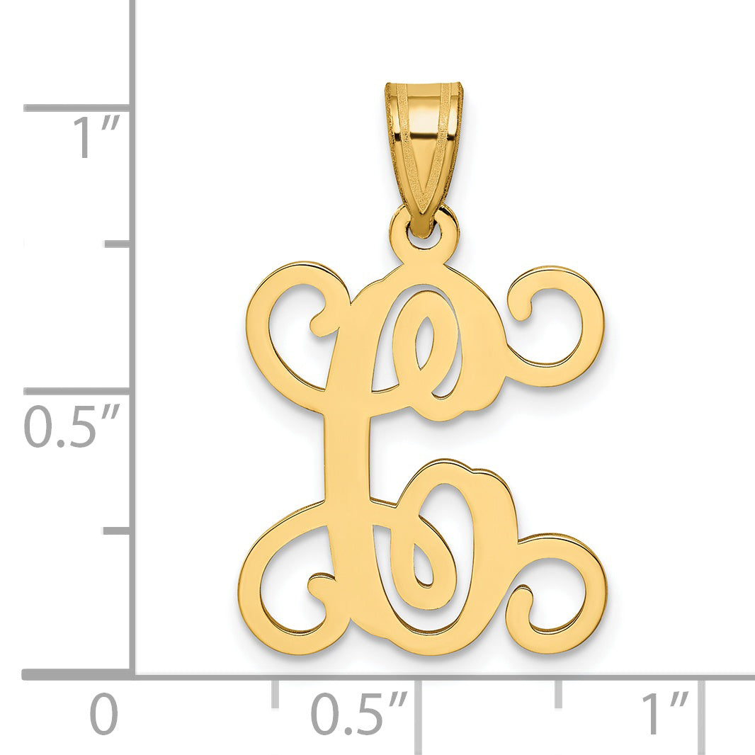 Gold Plated Sterling Silver Letter C Initial Pendant