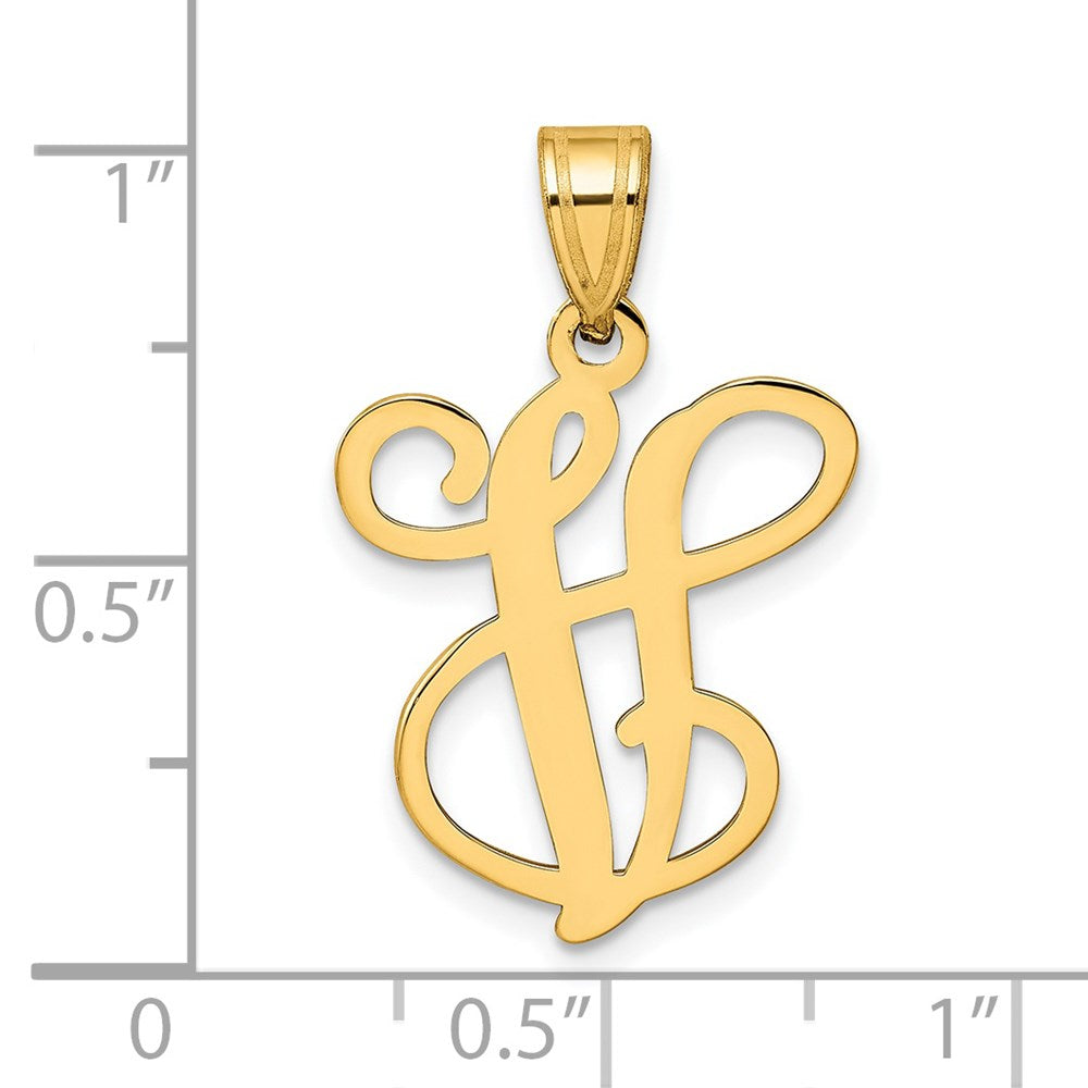 Gold Plated Sterling Silver Letter V Initial Pendant